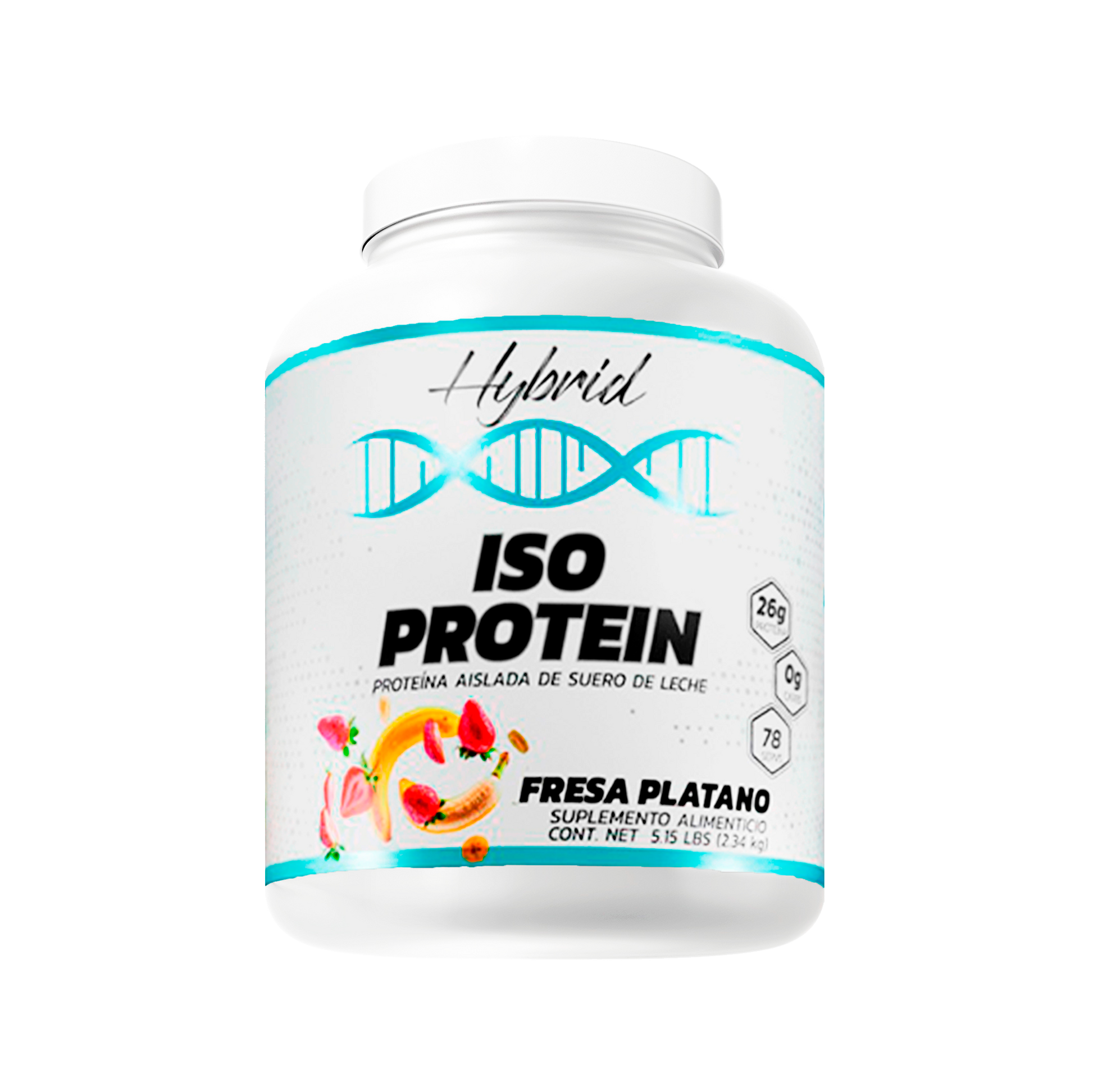 ISO PROTEIN 5LB HYBRID sabor fresa platano